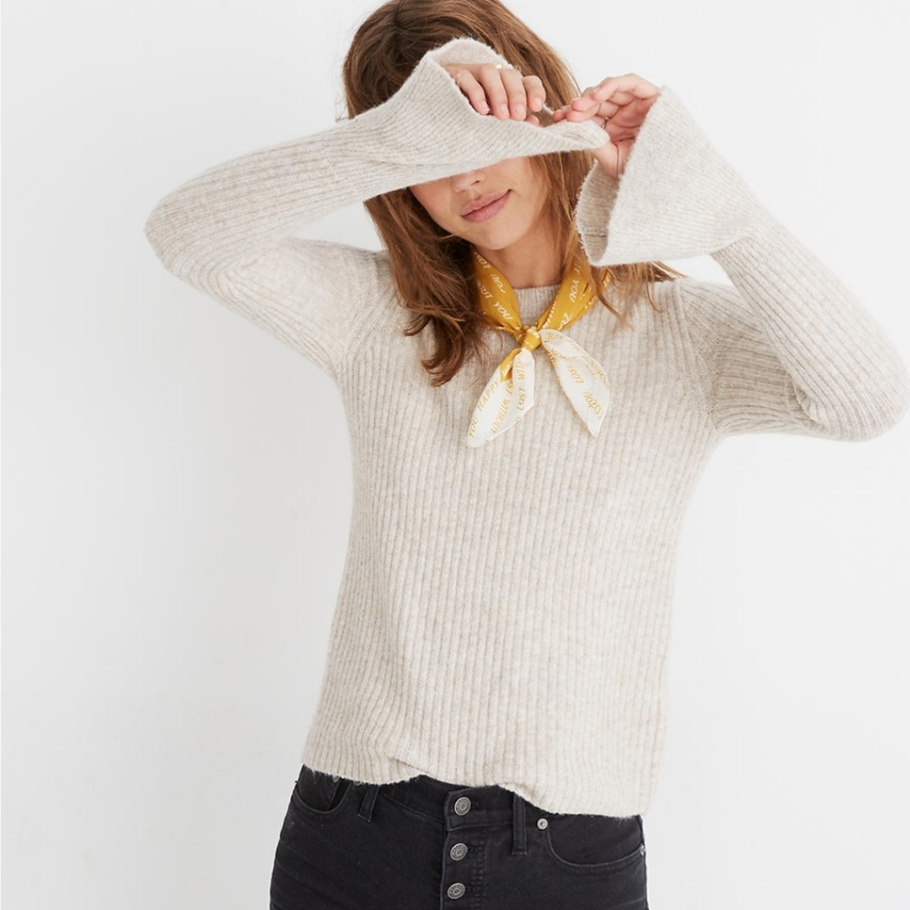 ✨HOST PICK✨ Madewell Ruffle Cuff Pullover Sweater